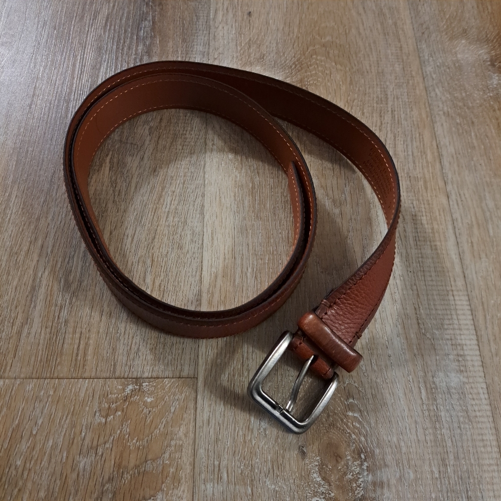 Goodfellow & Co. Brown / Tan Leather Belt Classic Casual Style Men's Size XL